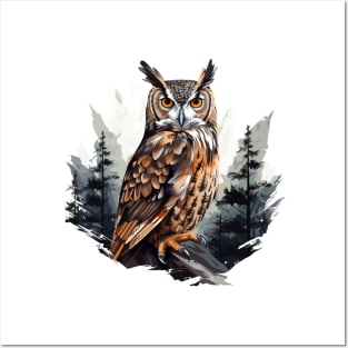 Great Horned Owl Posters and Art